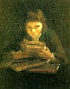 Sir Joshua Reynolds boy reading oil painting artist